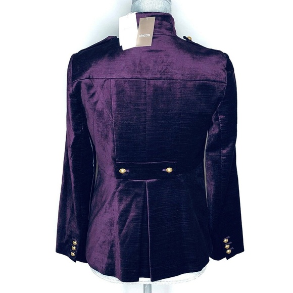 Black Label by Chico's Jacket Blazer NWT Velvet - Picture 5 of 7